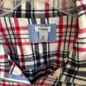 L.L. Bean Red and Black Plaid Shirt